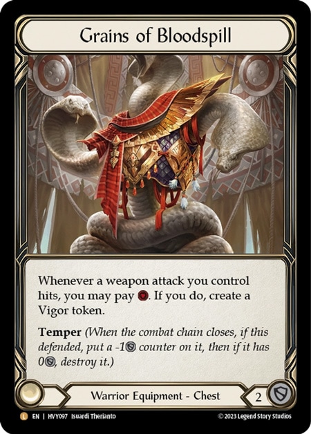 Grains of Bloodspill / 英語　RF EN] [Rainbow Foil] [Warrior] Grains of Bloodspill (Equipment) L