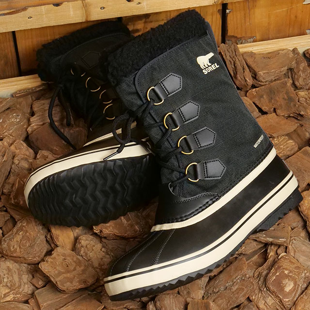 SOREL 1964 Pac Nylon WP Men's Snow Boots Black/Ancient Fossil