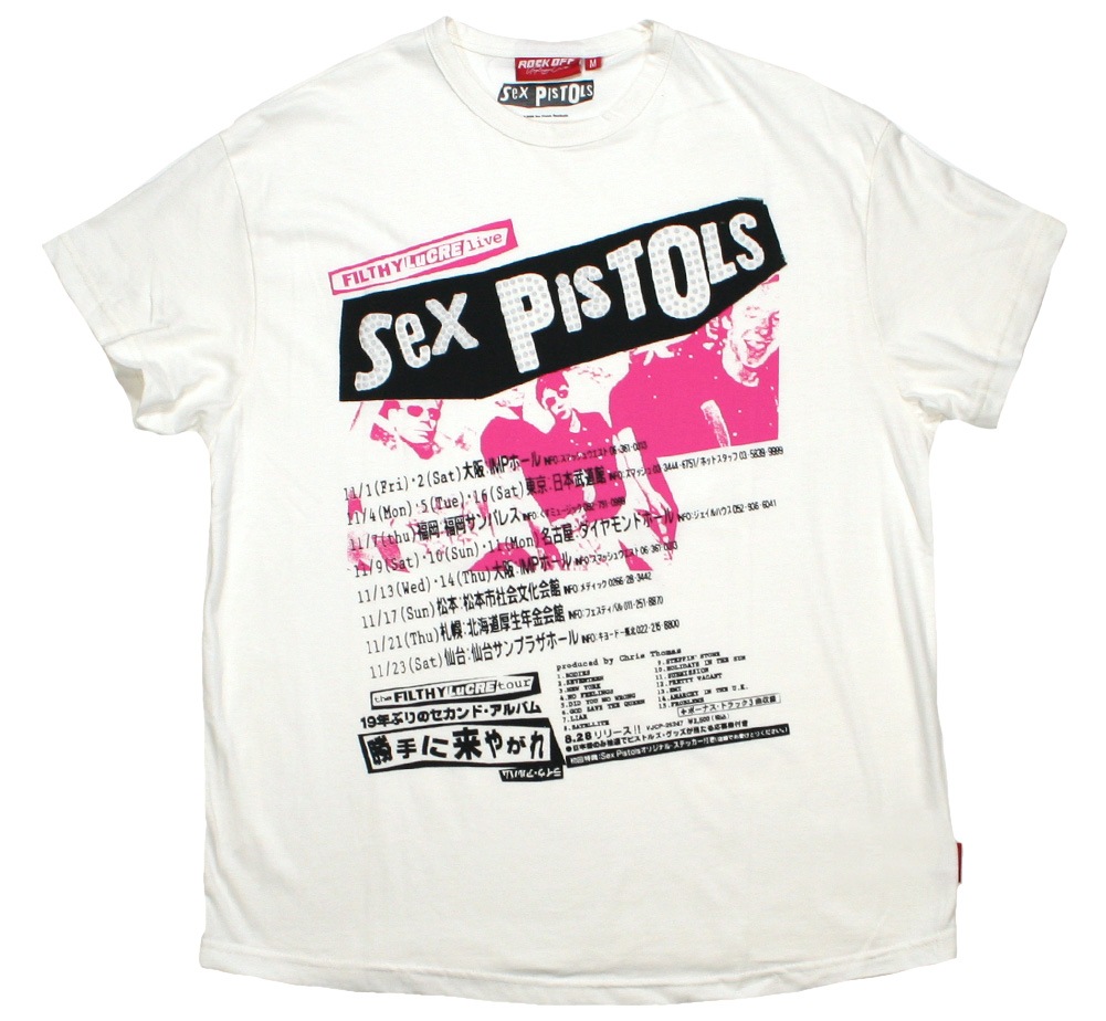 Sex Pistols Filthy Lucre Tour 96 Tシャツ Sex Pistols] [Women] Filthy Lucre Tour T-Shirt (Natural) | Japan Finds
