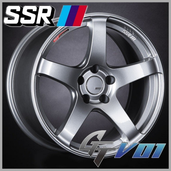 SSR GTV01 Gloss Silver 18in Wheel & Tire Set 7.5J 225/40R18 