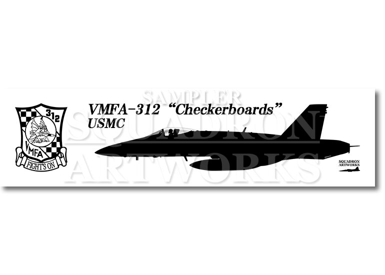 Magnet: F/A-18C Hornet VMFA-312 'Checkerboards' Showbird 164950