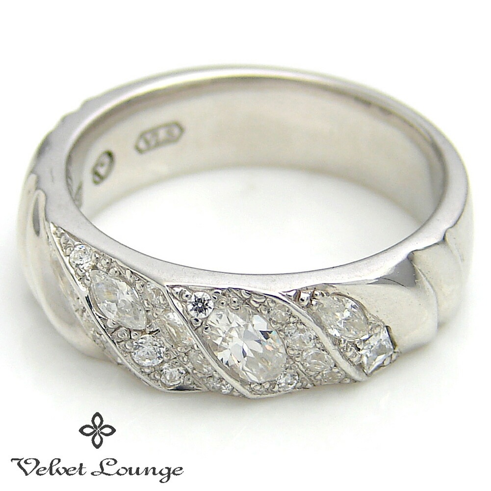 Velvet Lounge] [Silver 925] [5-25] [Cubic Zirconia] Twisted ring