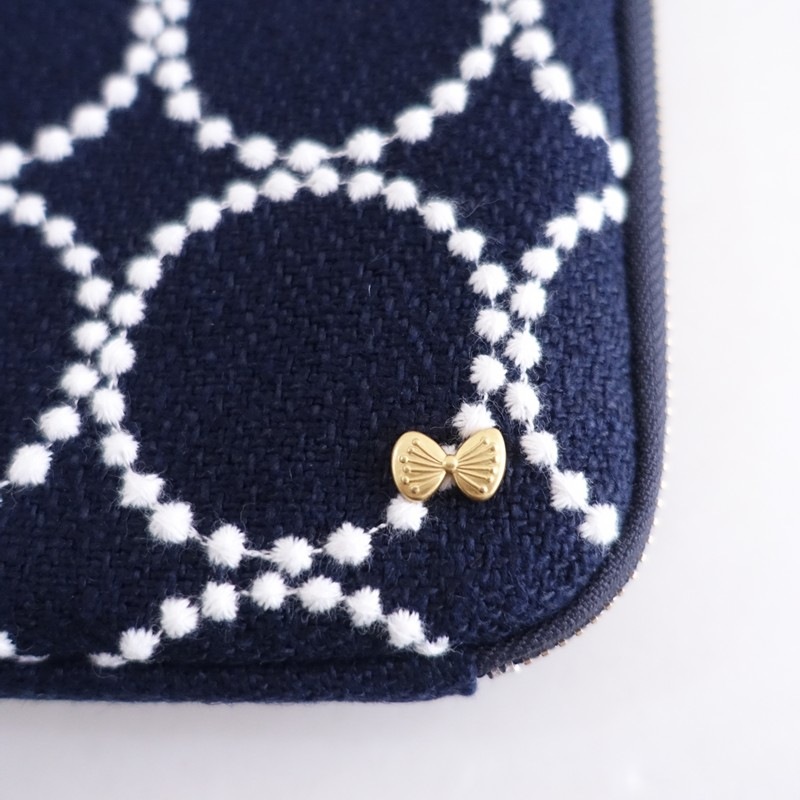 J*)様 mina perhonen op tarte 38 ネイビー Mina Perhonen] [Hobonichi] [Unused] Tambourine Large Drawer Pouch