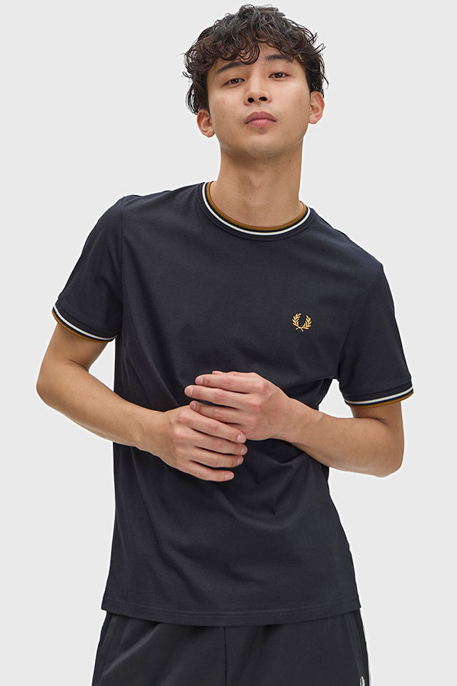 Fred Perry Men's Twin Tipped T-Shirt M1588V-P69 Black | Japan Finds