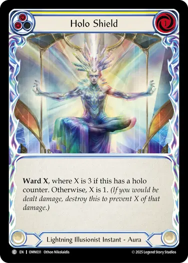 Rainbow Foil] [Lightning Illusionist] Holo Shield Yellow OMN031