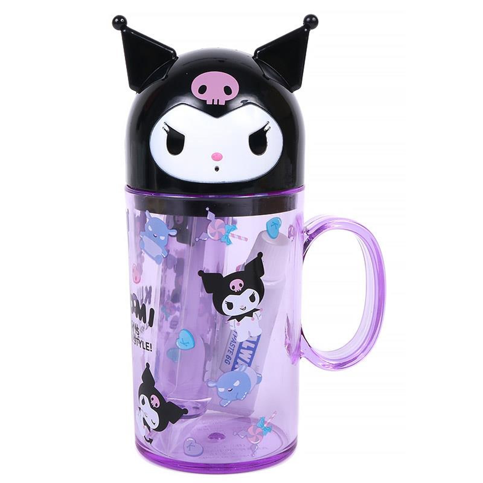 Sanrio] Kuromi Toothbrush & Cup Set with Case | Japan Finds