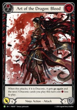 Ninja] [Cold Foil] Art of the Dragon: Blood (Red) Promo Card