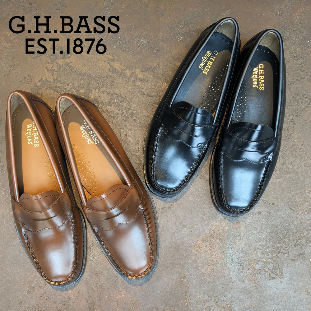 G.H. Bass] [Logan] [Black/Cognac] Logan BAZ1W001 Loafers | Japan Finds