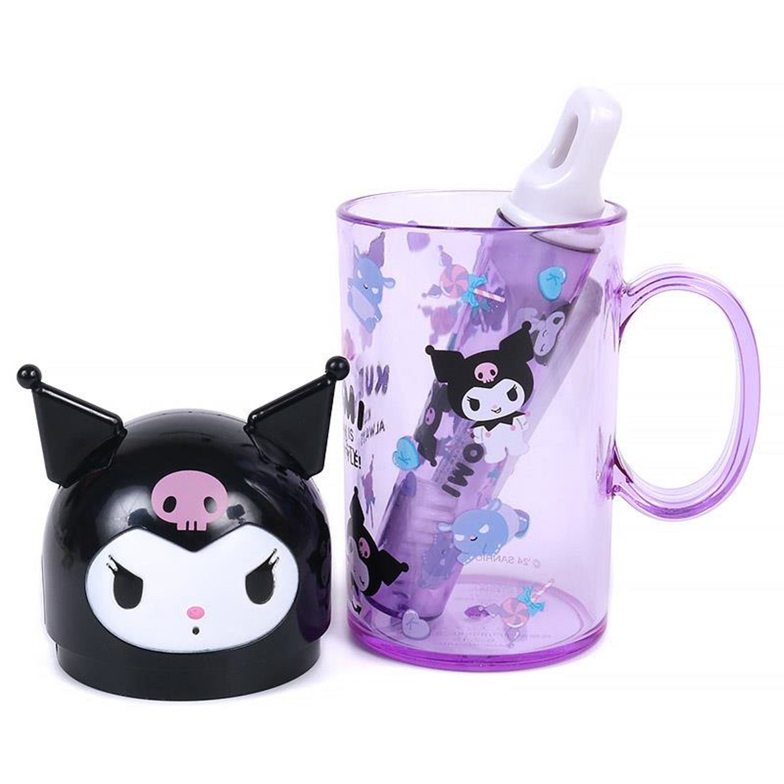 Sanrio] Kuromi Toothbrush & Cup Set with Case | Japan Finds